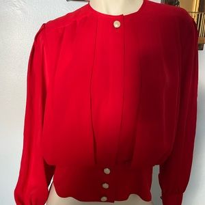 Vintage Button Down Blouse with Pearl Buttons